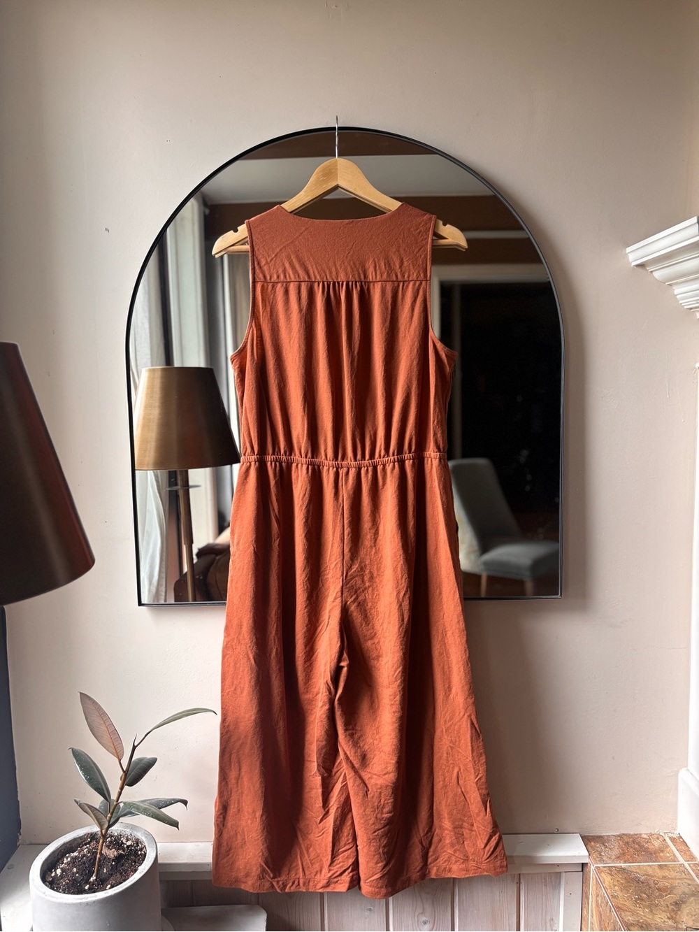 REITMANS | rust jumpsuit | size large - Picture 2 of 3